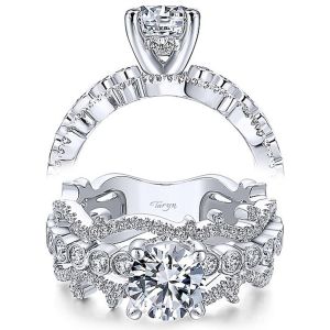 Taryn 14k White Gold Round Diamond Engagement Ring TE12194R4W44JJ