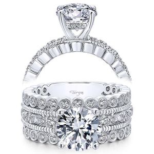 Taryn 14k White Gold Round Diamond Engagement Ring TE12199R6W44JJ