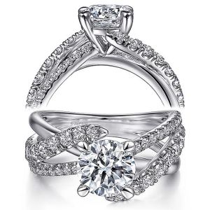 Taryn 14k White Gold Round Diamond Engagement Ring TE12337R6W44JJ