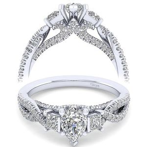 Taryn 14k White Gold Pear Shape Diamond Engagement Ring TE12663P3W44JJ