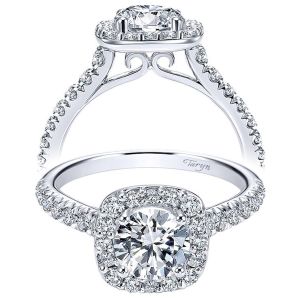Taryn 14k White Gold Round Halo Engagement Ring TE12781W44JJ