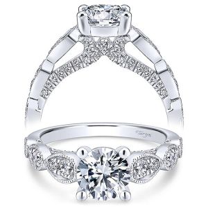 Taryn 14k White Gold Round Diamond Engagement Ring TE12803R4W44JJ