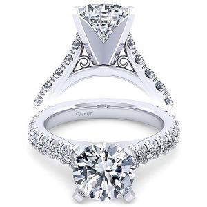 Taryn 14k White Gold Round Diamond Engagement Ring TE13651W44JJ