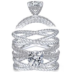 Taryn 14k White Gold Round Diamond Engagement Ring TE14051R4W44JJ