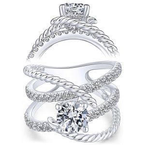 Taryn 14k White Gold Round Diamond Engagement Ring TE14052R4W44JJ