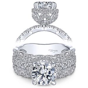Taryn 14k White Gold Round Diamond Engagement Ring TE14071R6W44JJ