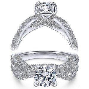 Taryn 14k White Gold Round Diamond Engagement Ring TE14418R4W44JJ
