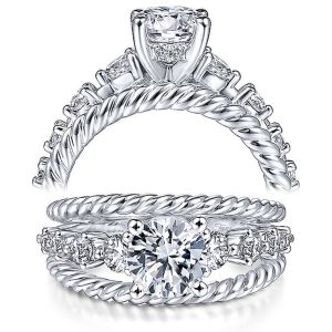 Taryn 14k White Gold Round Diamond Engagement Ring TE14424R4W44JJ