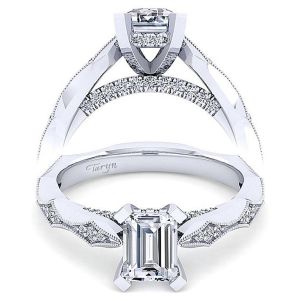 Taryn 14k White Gold Emerald Cut Diamond Engagement Ring TE14427E4W44JJ