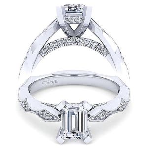 Taryn 14k White Gold Emerald Cut Diamond Engagement Ring TE14427E4W44JJ