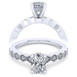Taryn 14k White Gold Oval Diamond Engagement Ring TE14429O4W44JJ