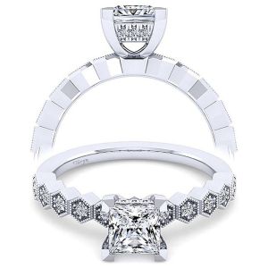 Taryn 14k White Gold Cushion Cut Diamond Engagement Ring TE14429S4W44JJ