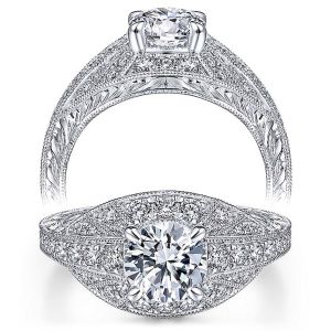 Taryn 14k White Gold Round Diamond Engagement Ring TE14485R4W44JJ