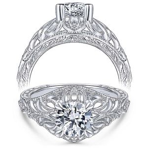 Taryn 14k White Gold Round Diamond Engagement Ring TE14493R4W44JJ
