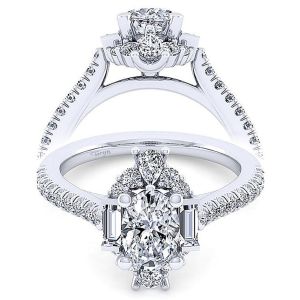 Taryn 14k White Gold Oval Halo Engagement Ring TE14508O4W44JJ