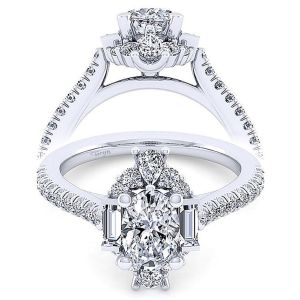 Taryn 14k White Gold Oval Halo Engagement Ring TE14508O4W44JJ