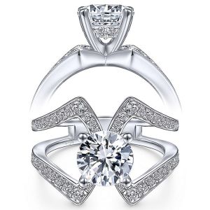 Taryn 14k White Gold Round Diamond Engagement Ring TE14617R6W44JJ