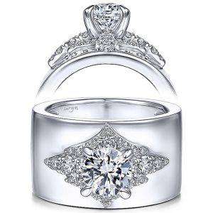 Taryn 14k White Gold Round Diamond Engagement Ring TE14634R4W44JJ