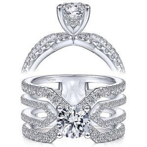 Taryn 14k White Gold Round Diamond Engagement Ring TE14645R4W44JJ