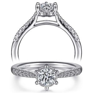 Taryn 14k White Gold Round Diamond Engagement Ring TE14658R2W44JJ