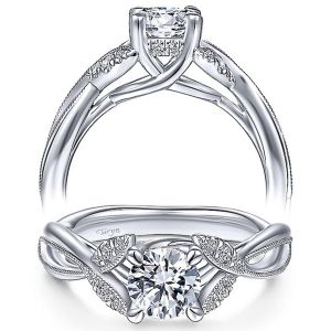 Taryn 14K White Gold Round Round Diamond Engagement Ring TE14663R3W44JJ