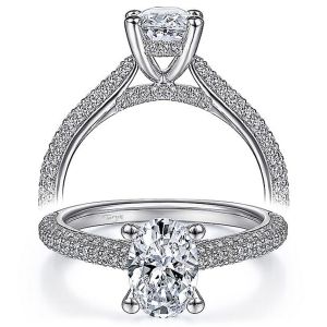 Taryn 14k White Gold Oval Diamond Engagement Ring TE14720O4W44JJ