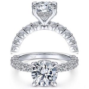 Taryn 14k White Gold Round Diamond Engagement Ring TE14893R8W44JJ