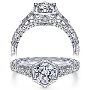 Taryn 14k White Gold Round Diamond Engagement Ring TE14961R3W44JJ