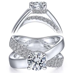 Taryn 14k White Gold Round Diamond Engagement Ring TE14963R4W44JJ