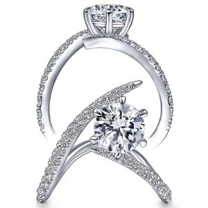 Taryn 14k White Gold Round Diamond Engagement Ring TE15012R6W44JJ