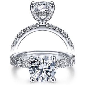 Taryn 14k White Gold Round Diamond Engagement Ring TE15121R8W44JJ