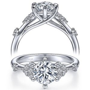 Taryn 14k White Gold Round Diamond Engagement Ring TE15193R4W44JJ