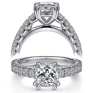Taryn 14k White Gold Cushion Cut Diamond Engagement Ring TE15270C8W44JJ