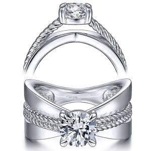 Taryn 14k White Gold Round Diamond Engagement Ring TE15402R4W4JJJ