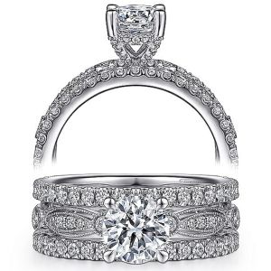 Taryn 14k White Gold Round Diamond Engagement Ring TE15545R4W44JJ