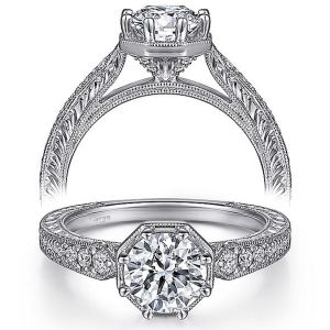 Taryn 14k White Gold Round Diamond Engagement Ring TE15587R4W44JJ