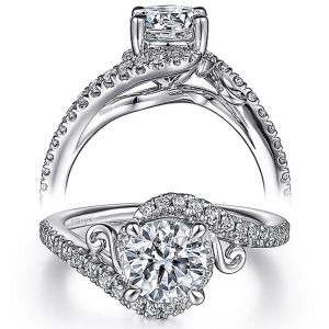 Taryn 14k White Gold Round Diamond Engagement Ring TE15609R4W44JJ