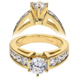 Taryn 14k Yellow Gold Round Straight Engagement Ring TE1707M43JJ