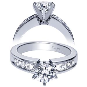 Taryn 14k White Gold Round Straight Engagement Ring TE2690W44JJ