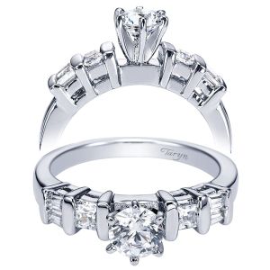 Taryn 14k White Gold Round Straight Engagement Ring TE2743W44JJ