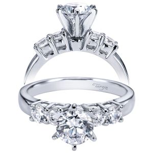 Taryn 14k White Gold Round Straight Engagement Ring TE3713W44JJ