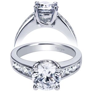 Taryn 14k White Gold Round Straight Engagement Ring TE3808W44JJ