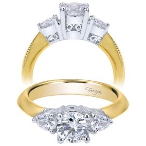 Taryn 14k Yellow/White Gold Round 3 Stones Engagement Ring TE3819M44JJ