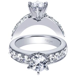 Taryn 14k White Gold Round Straight Engagement Ring TE3883W44JJ