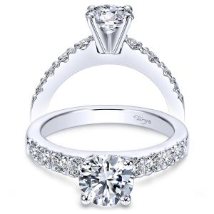 Taryn 14k White Gold Round Straight Engagement Ring TE3950W44JJ