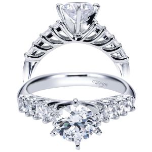 Taryn 14k White Gold Round Straight Engagement Ring TE3955W44JJ