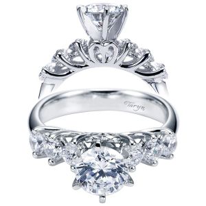 Taryn 14k White Gold Round Straight Engagement Ring TE3956W44JJ