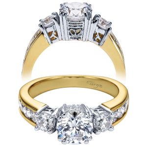 Taryn 14k Yellow/White Gold Round 3 Stones Engagement Ring TE3960M44JJ