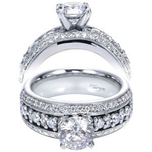 Taryn 14k White Gold Round Straight Engagement Ring TE4005W44JJ