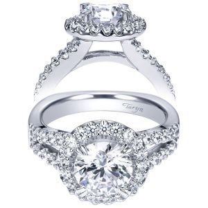 Taryn 14k White Gold Round Halo Engagement Ring TE4110W44JJ